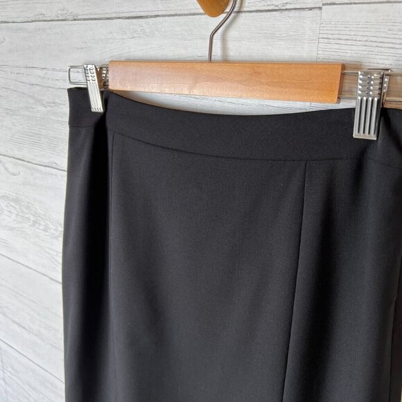 Lafayette 148 New York Skirt Womens Size 4 Black Wool Blend Double Vent Pencil - Picture 8 of 16